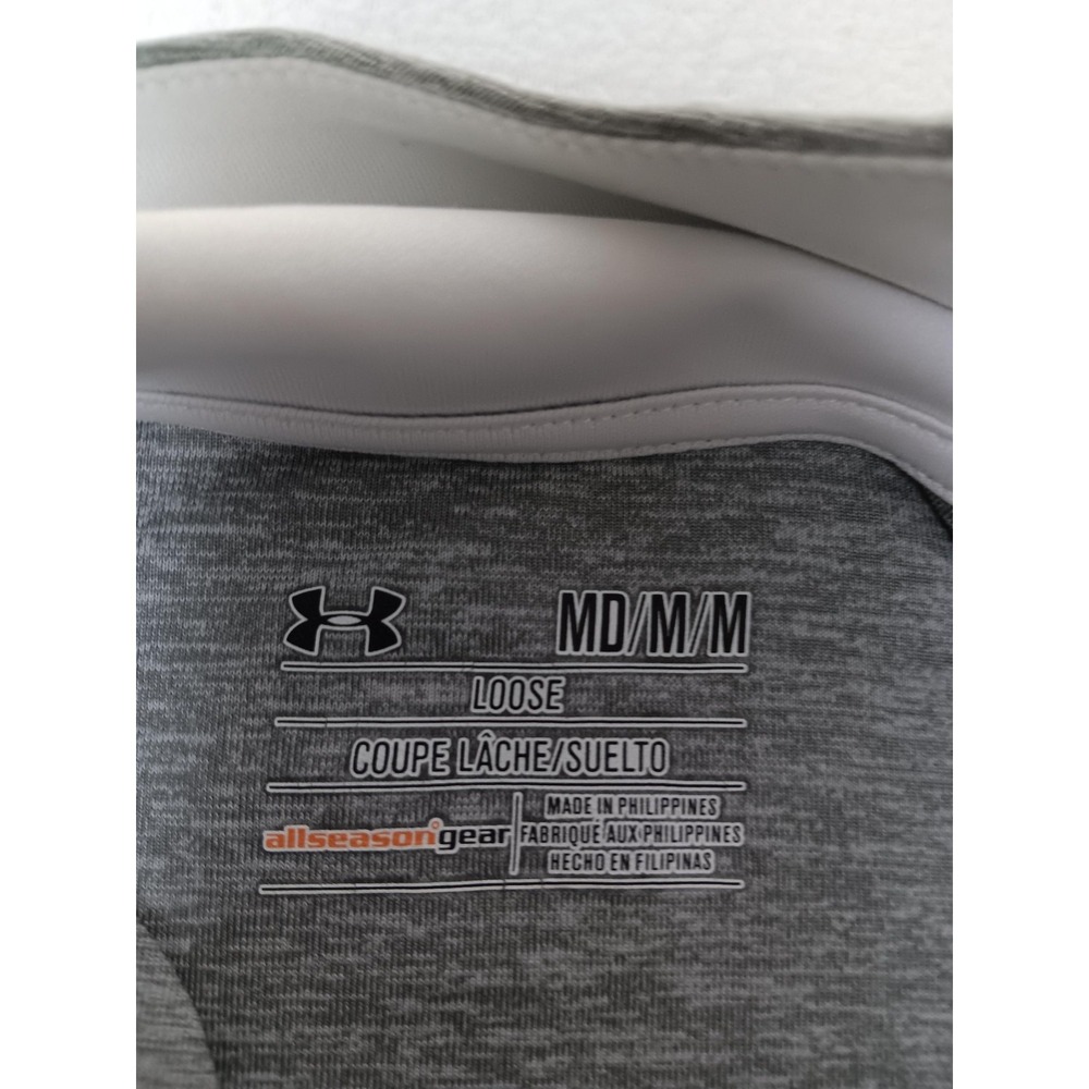 Under Armour Womens Medium M Heather Gray 1/4 Zip Loose Athletic Pullover Top - Picture 2 of 7